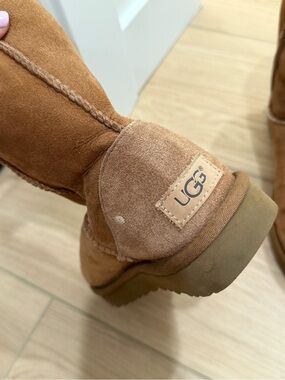 UGG Chestnut Suede Boot with Cream Sheepskin Lining